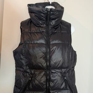 Saks Sleek Black Quilted Vest for Women